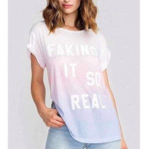 NWT Wildfox Faking It So Real Ombré T Shirt